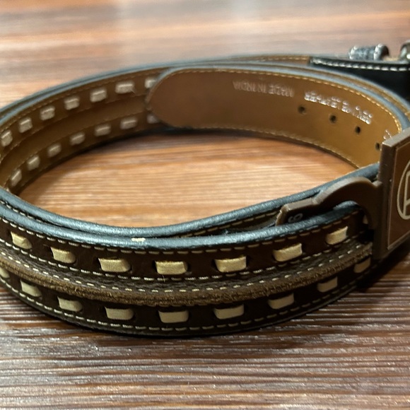 Roper Mens‎ Buff Milled Single Stitched Cut Edges Size 46 Belt 8661500 - Picture 3 of 11